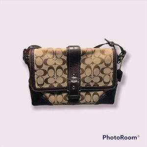 Coach Signature Brown Jacquard